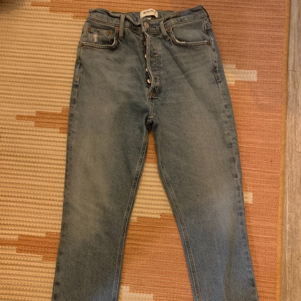 AGOLDE Nico High Rise Slim in Chronicle Size 27